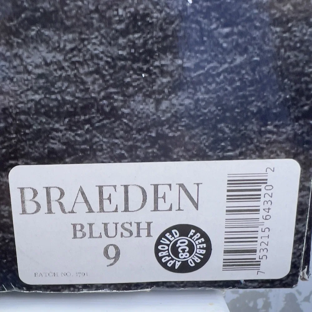 Freebird Braeden Blush Gladiator Sandal Boots Sz 9 Strappy Chunky Peep Toe Brown - Picture 10 of 16